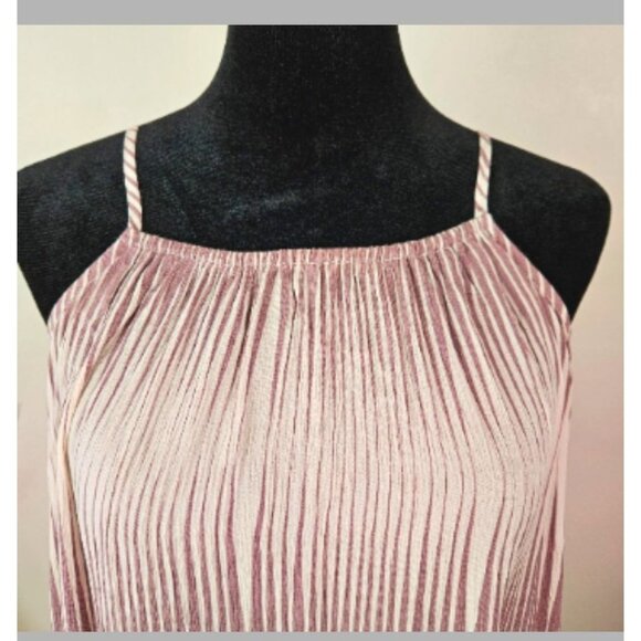 A New Day Womens Striped Rayon Maxi Dress Pockets Sleeveless Size M Casual Beach - Picture 7 of 14